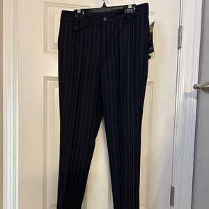 NWT 2P Ralph Lauren Navy with White Pinstripe Dress Pants (Lined)